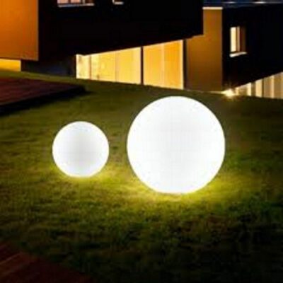 Duo Esferas luminosas de PVC 35 y 45 cm e27 - luz cálida